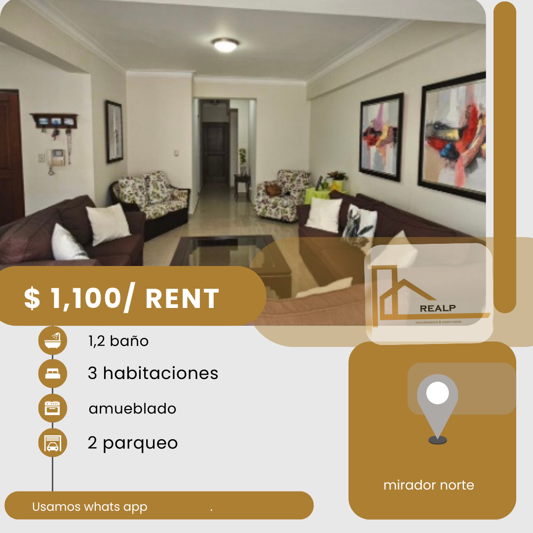 apartamentos - hermoso apartamento zona céntrica en el mirador norte 