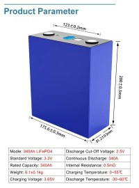 plantas e inversores - Batería de litio 340AH 3.2V