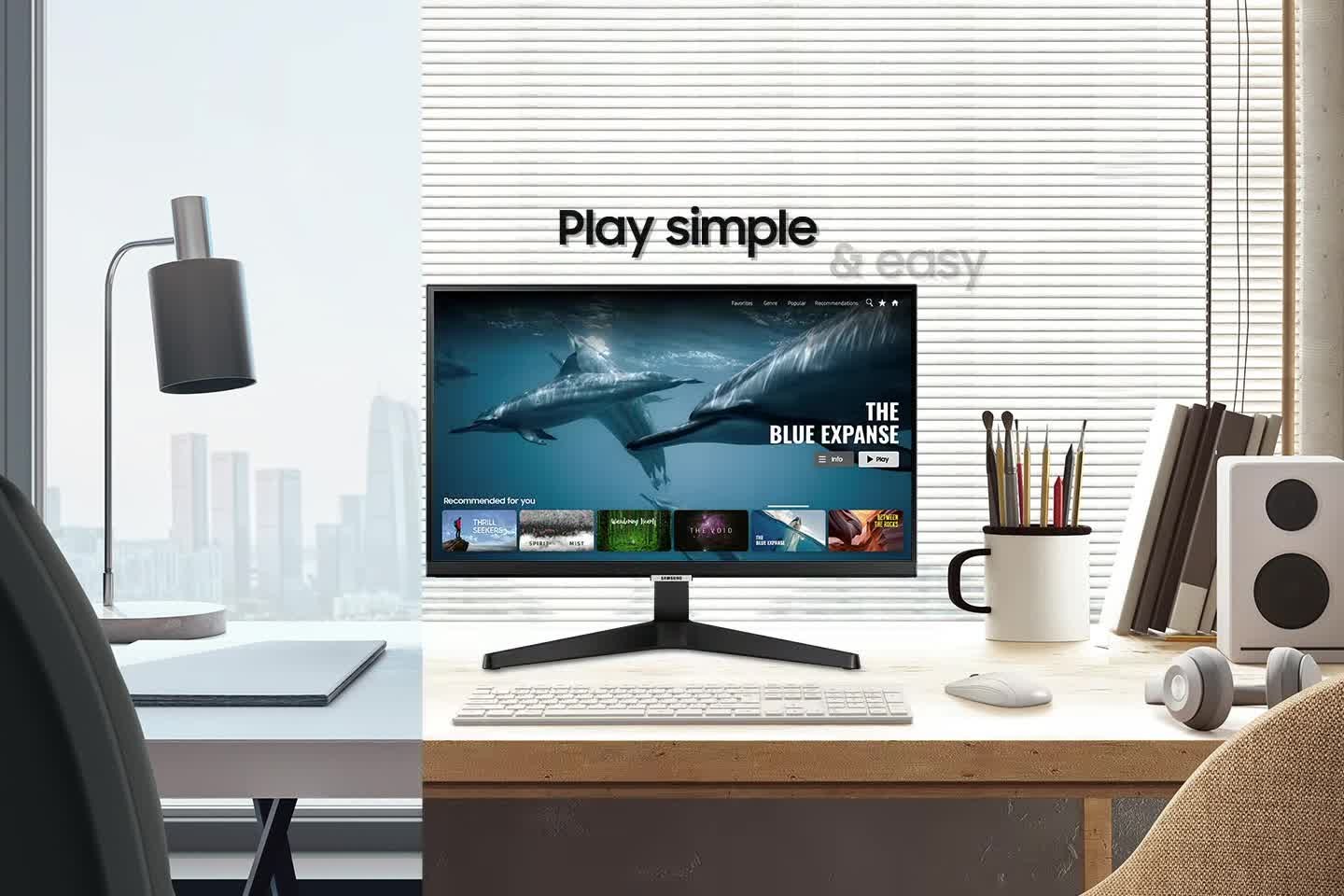 computadoras y laptops - Monitor Samsung M5 inteligente SmartTV de 24 Pulgadas