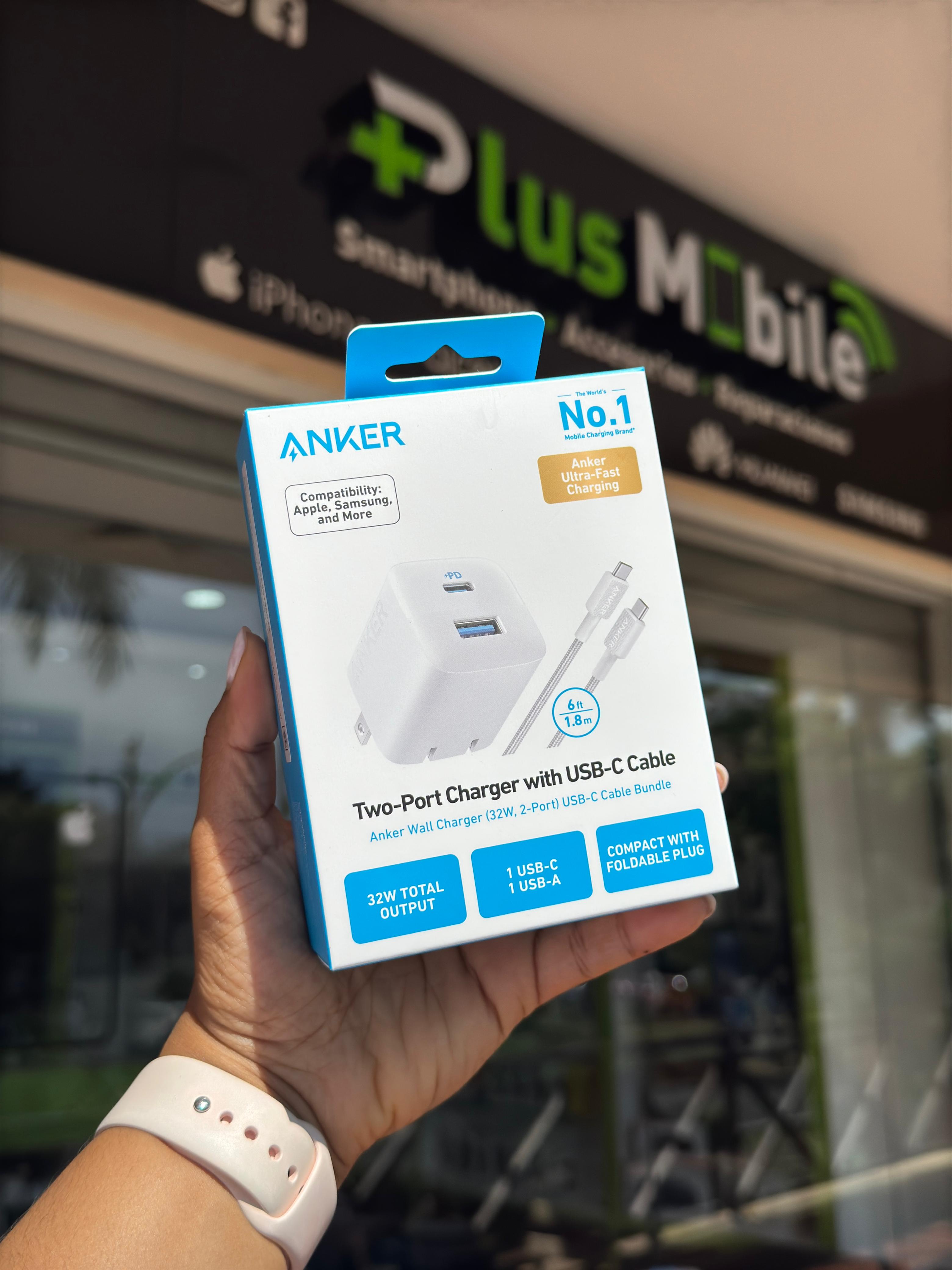 accesorios para electronica - Anker Cargador completo de 2 puertos USB-C y USB-A