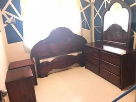 muebles y colchones - hermoso juego de cama en caoba