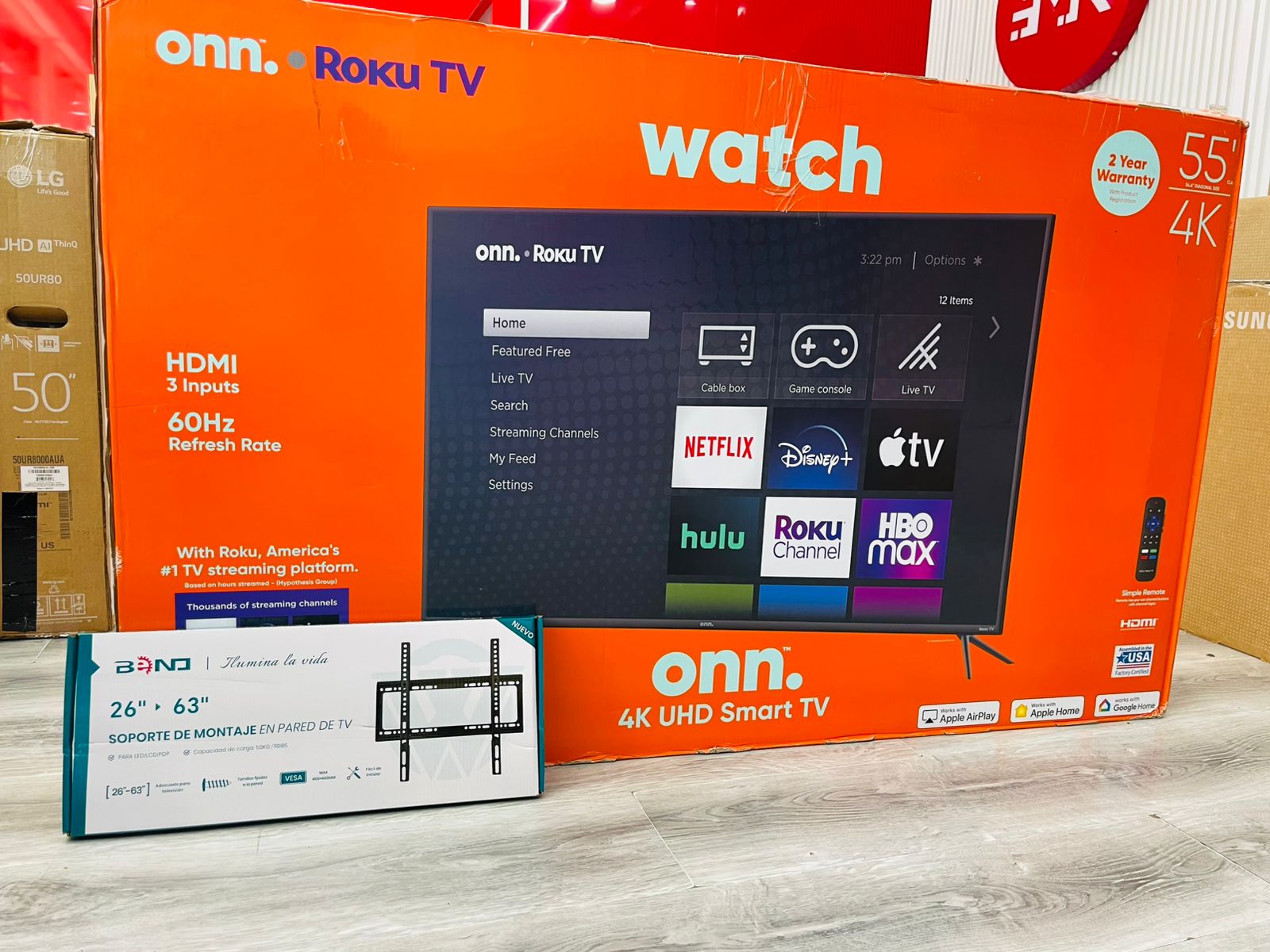 tv - ONN ROKU 55PULG,4K