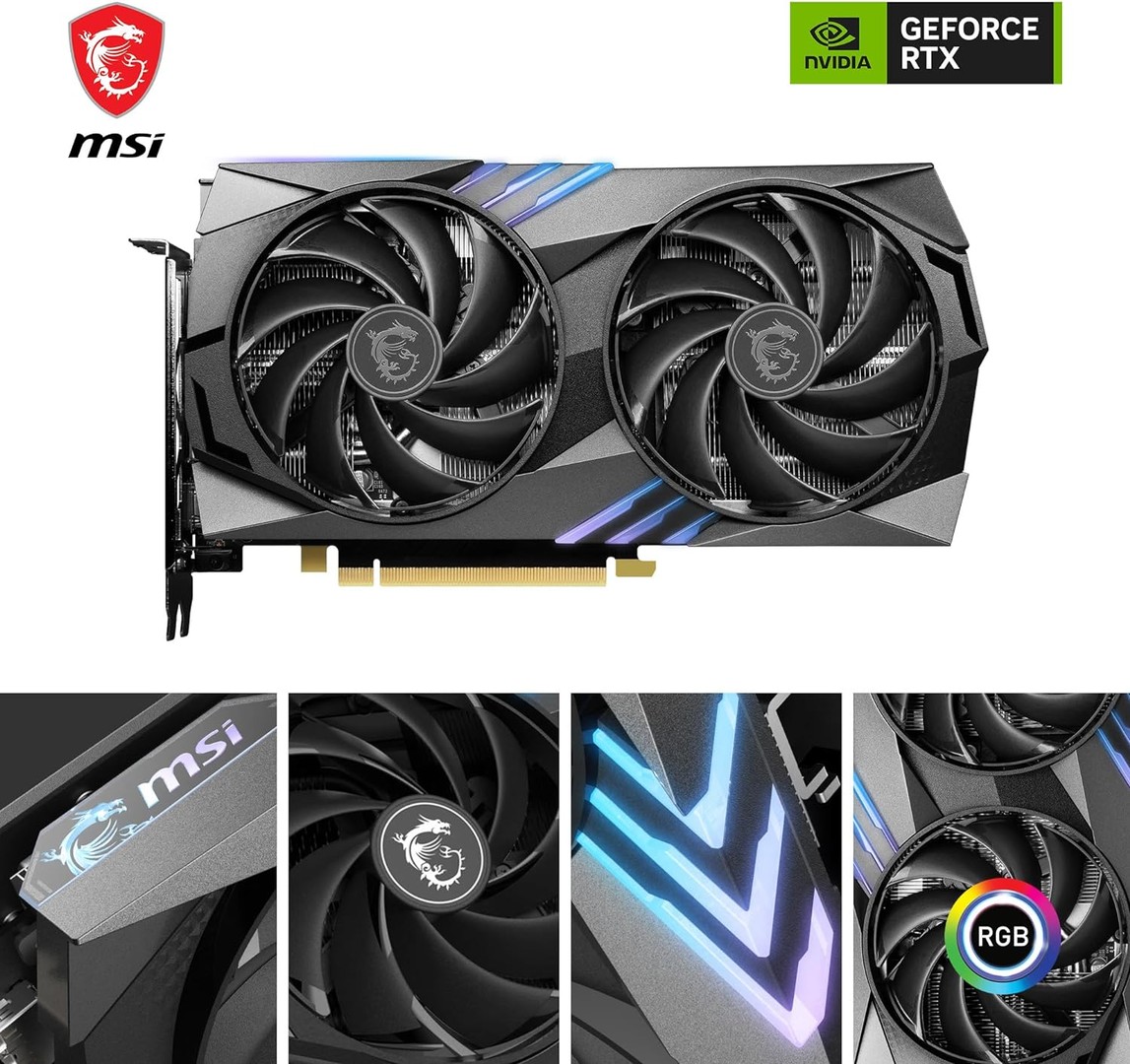 accesorios para electronica - MSI GeForce RTX 4060 Ti Gaming X 16G Graphics Card - NVIDIA RTX 4060 Ti, 16GB 2