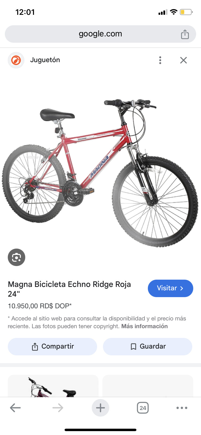 deportes - Bicicleta nueva en su caja 10,000 pesos Dominicano