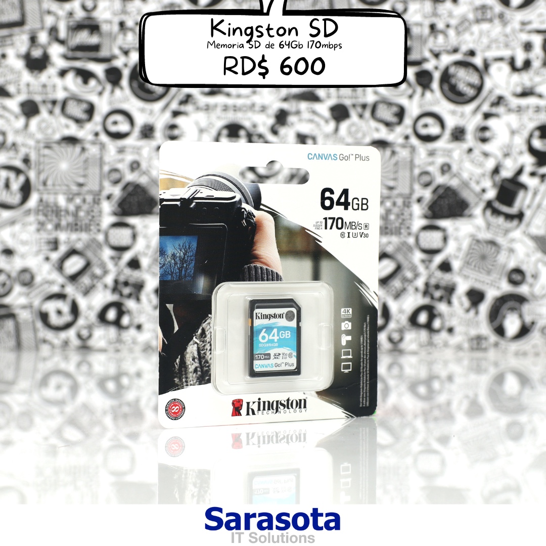 accesorios para electronica - Kingston Memoria SD Canvas Go! Plus de 64Gb