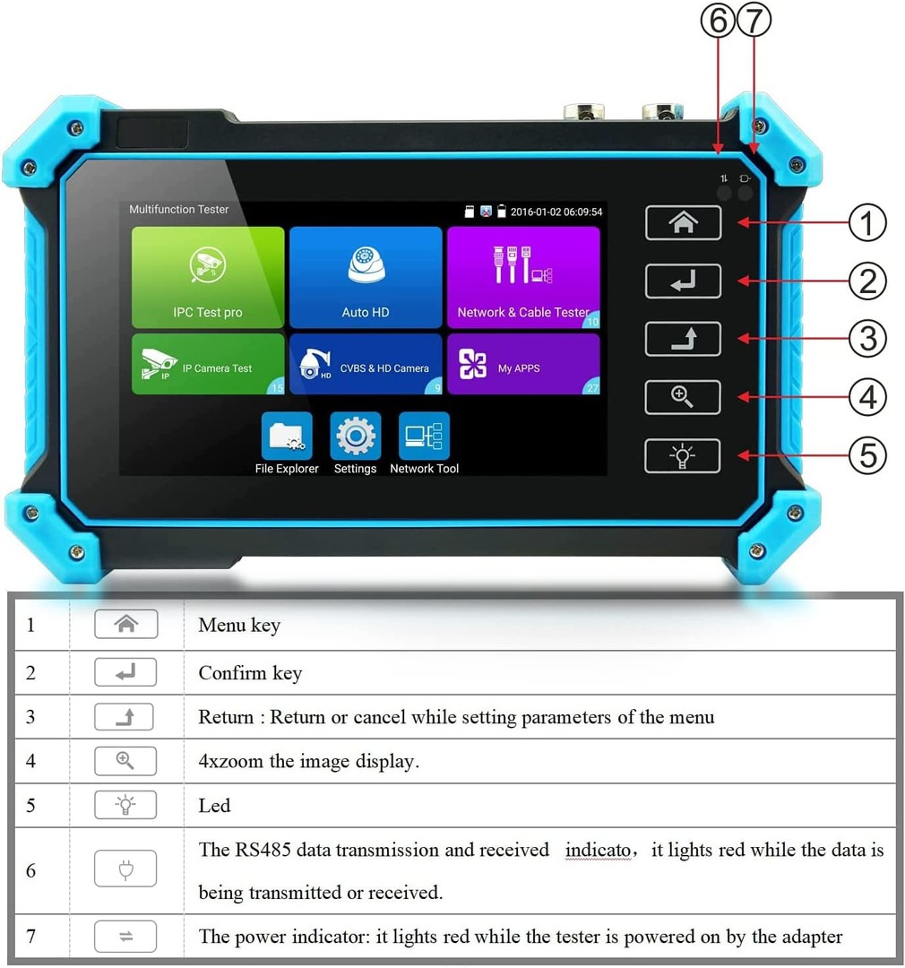 accesorios para electronica - IPC TESTER 8MP 5 en 1 AHD CVI TVI CVBS cámara IP probador monitor IPC-5200 3