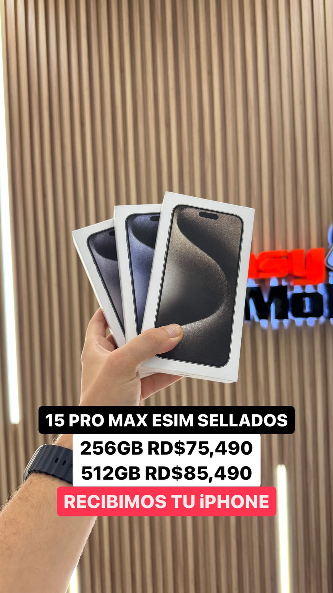 celulares y tabletas - iPHONE 15 PRO MAX ESIM 256GB SELLADO  0