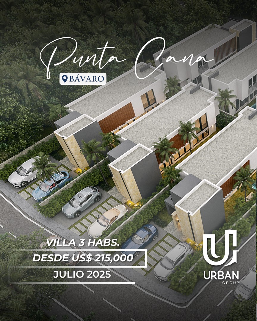 casas vacacionales y villas - Villas de 3 Habitaciones desde US$215,000 en Punta Cana 2