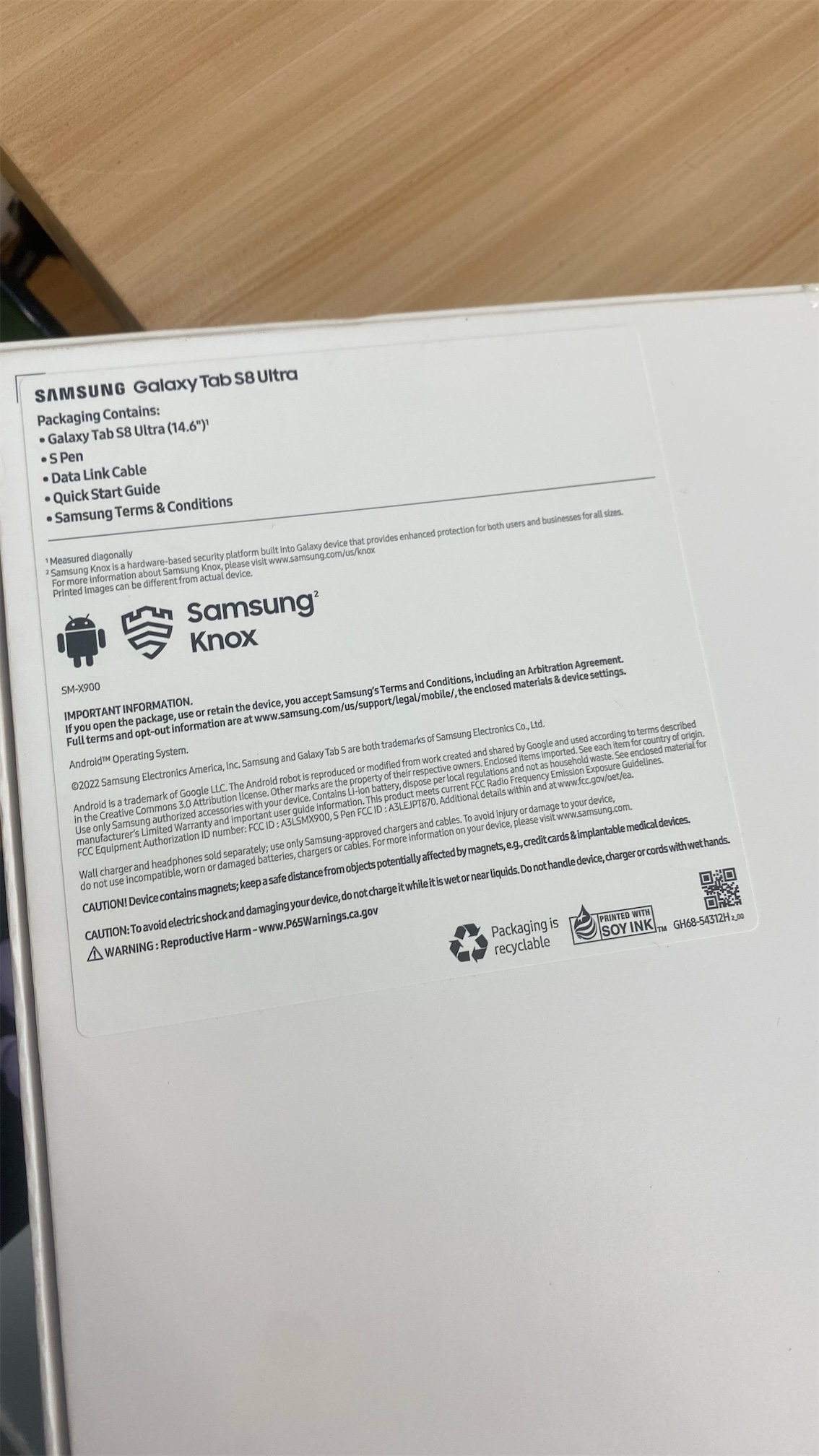 celulares y tabletas - Tablet Samsung S8 ultra 128Gb 14.6 pulgada nueva sellada 1