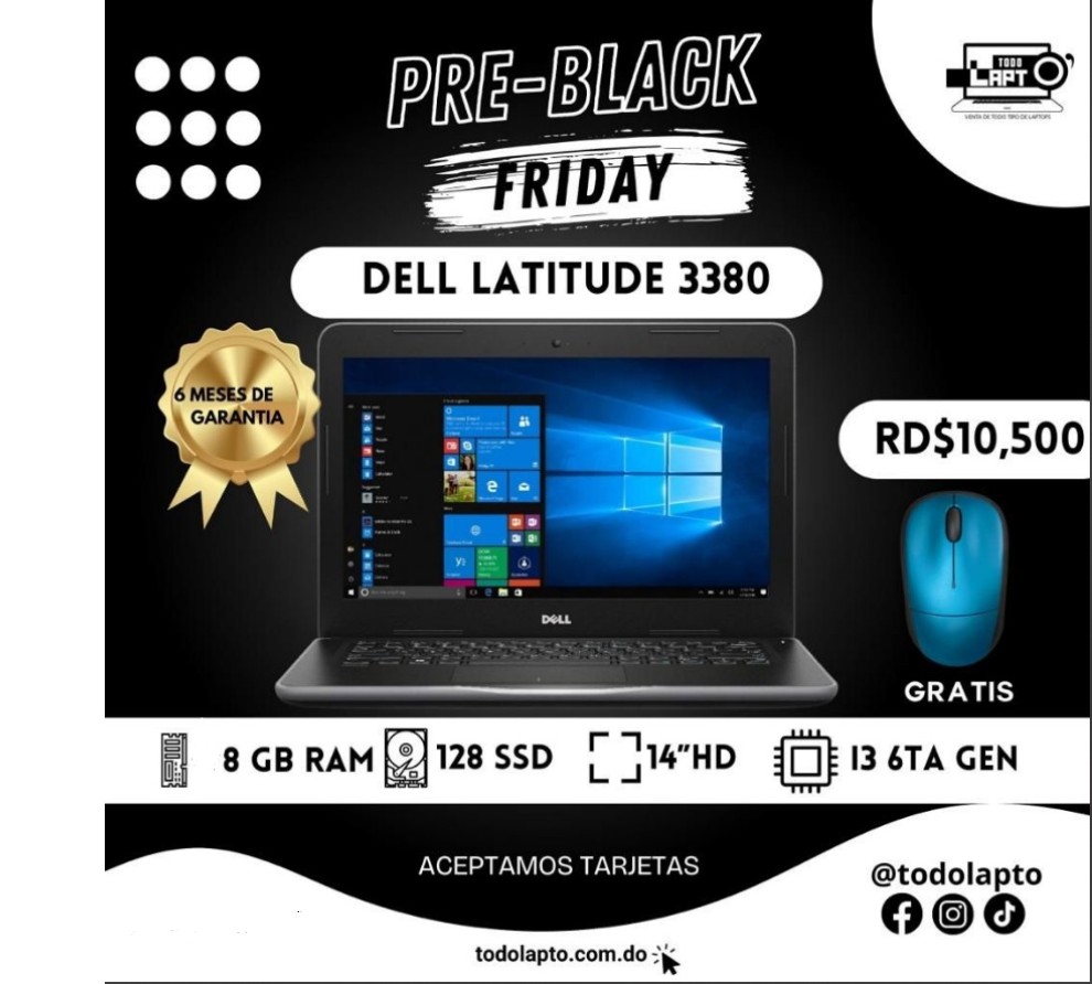 computadoras y laptops - Dell Latitude 3380