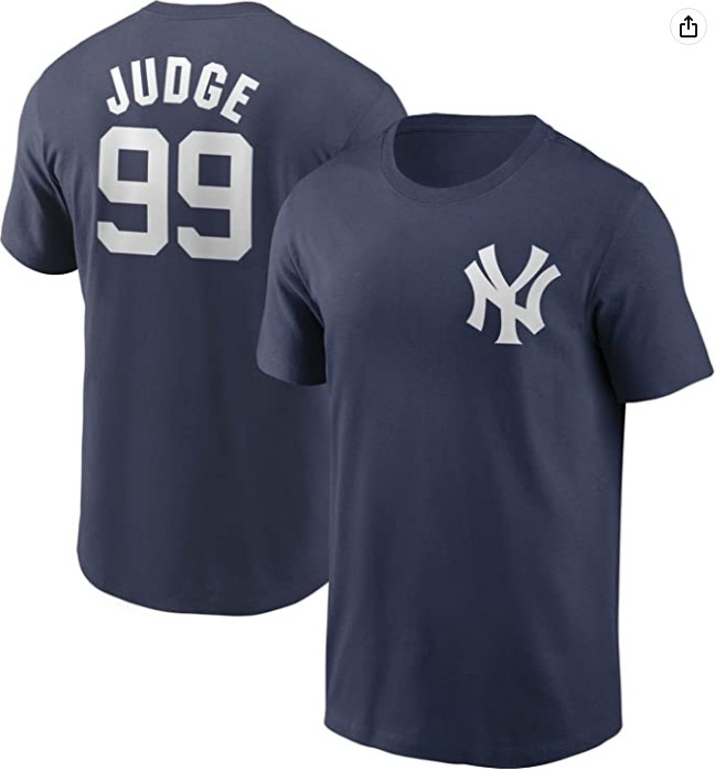 ropa y zapatos - Camiseta oficial de MLB para niños juveniles  Size: 8 (S) Aaron judge No. 99 0