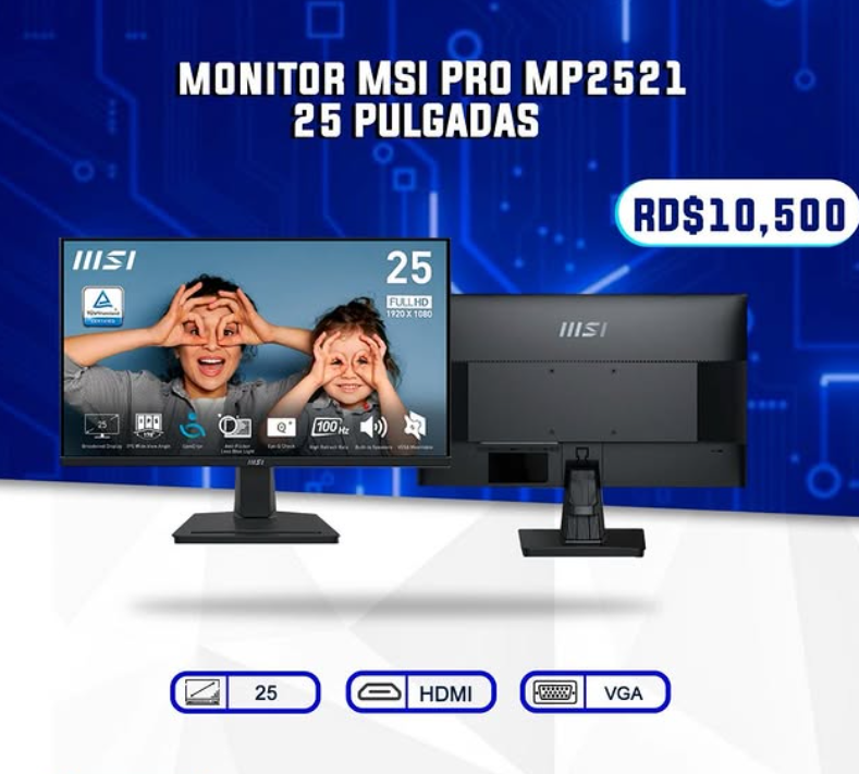 otros electronicos - Monitor MSI MP2521