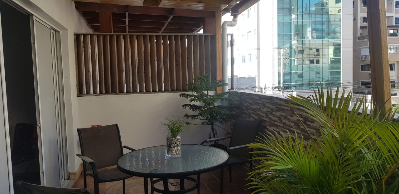 apartamentos - Se alquila, Apartamento 1Hab Amueblado c/Terraza Privada en Naco Super Centrico 1