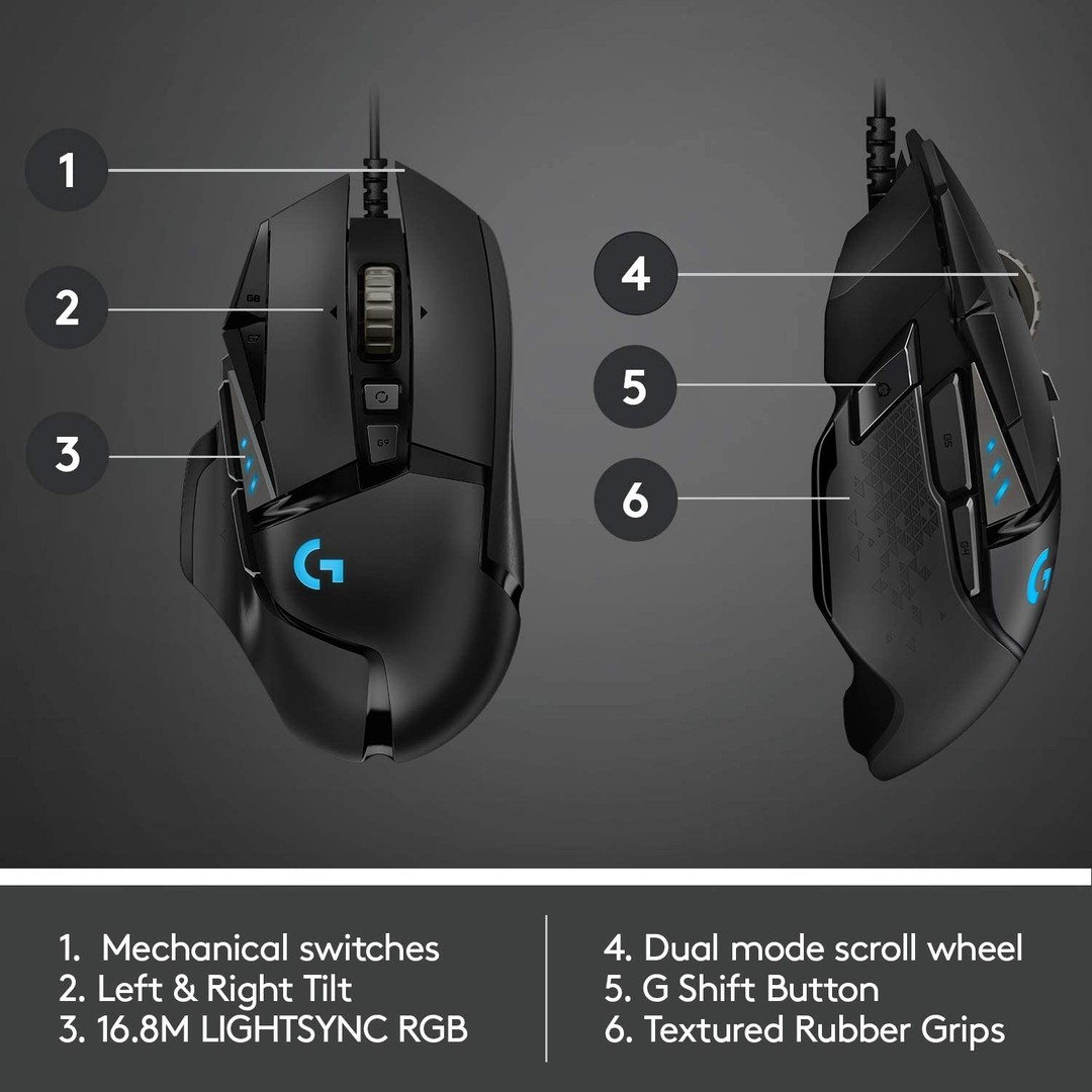 accesorios para electronica - Mouse logitech G502 Hero 1