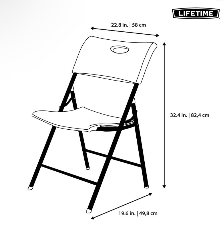 herramientas, jardines y exterior - Silla desplegable / Lifetime / 58x50x82 cm 6