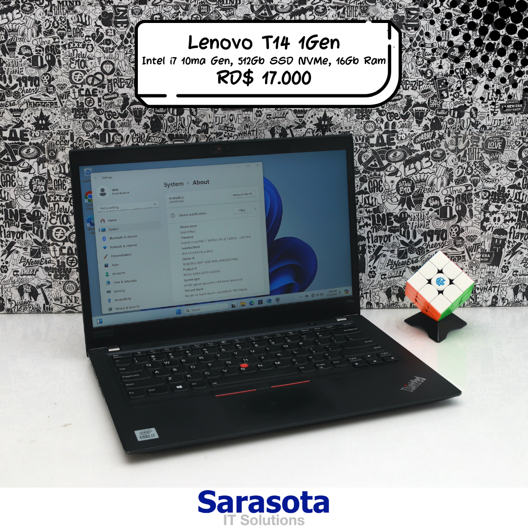 computadoras y laptops - Lenovo ThinkPad T14s 1Gen i7, 512Gb, 16Gb RAM, W11