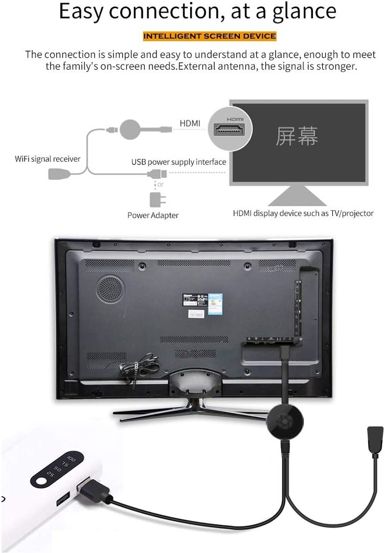 accesorios para electronica - Chromecast Google (2da generación) HD Media Streamer - Negro 5