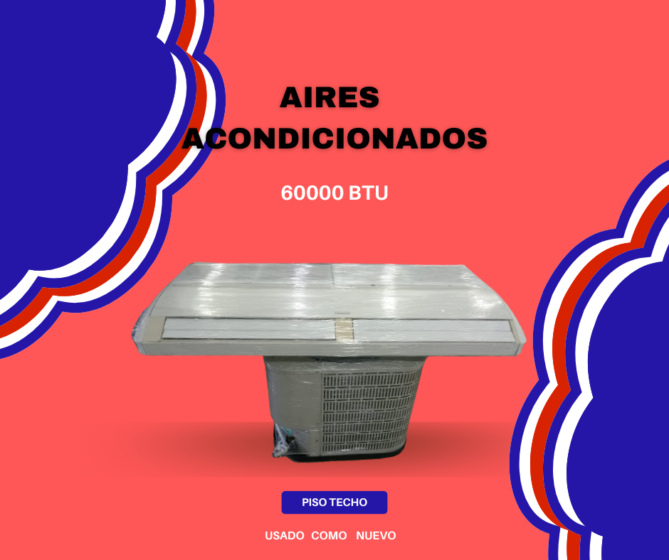 aires acondicionados y abanicos - 🔴Aire Acondicionado 60000BTU PISOTECHO Conven.