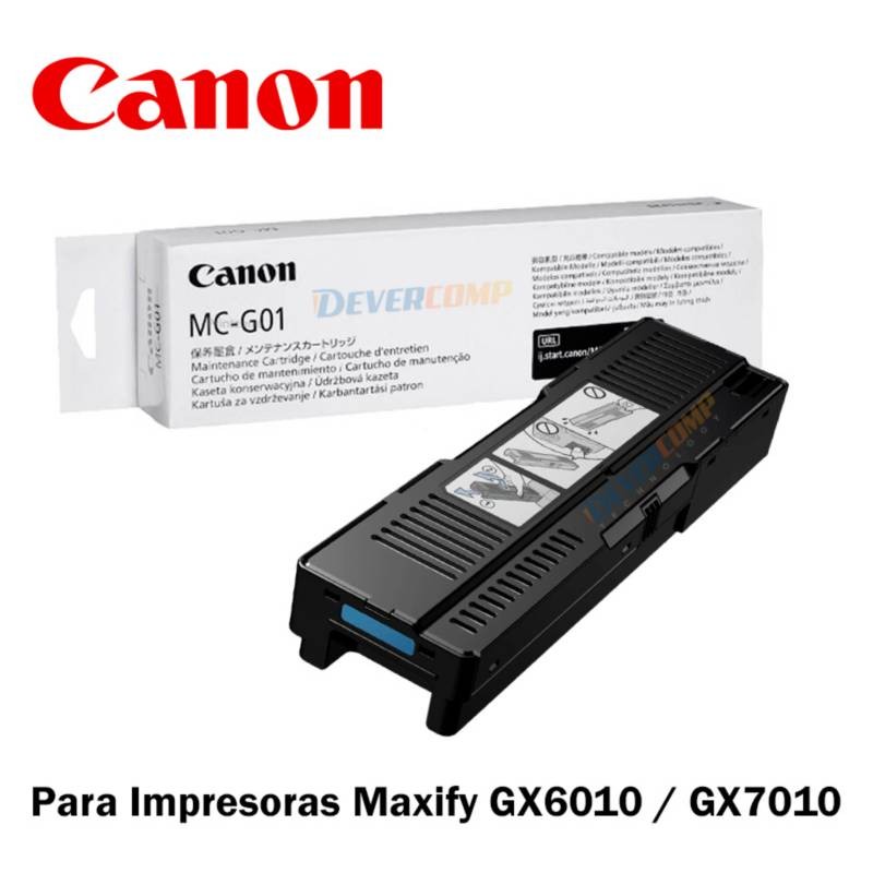 impresoras y scanners - CARTUCHO DE MANTENIMIENTO MC-G01 CANON PARA IMPRESORAS SERIE GX.