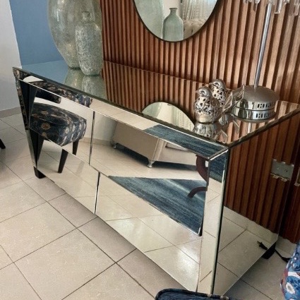 decoración y accesorios - CREDENZA DE CRISTAL