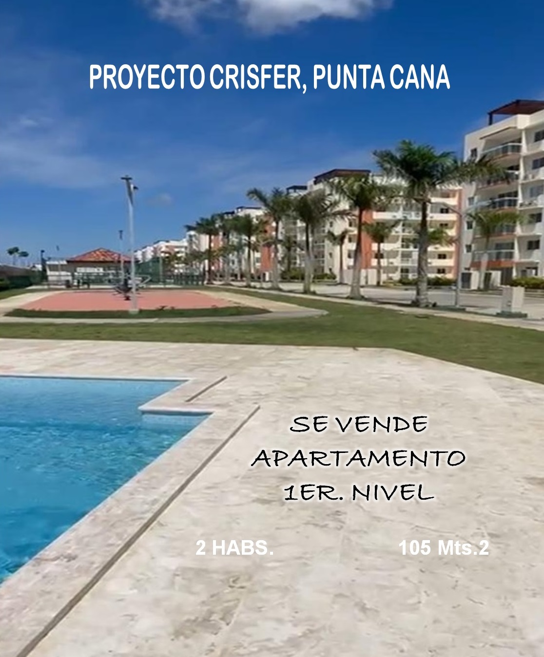 apartamentos - APTO NUEVP 2 HABS. NUEVO EN PUNTA CANA, PROYECTO CRISFER, 105 MTS.2 4