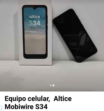 celulares y tabletas - Celular S34 de altice. Equipo totalmente nuevo. Con sus accesorios.. Negociable 