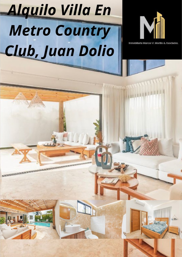 casas vacacionales y villas - alquilo villa en juan dolio