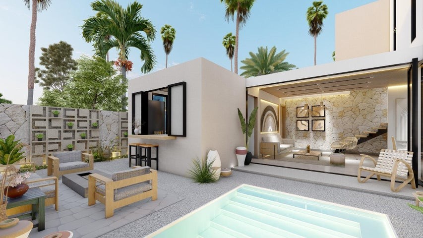 casas - Proyecto en venta Punta Cana 24-1367 tres dormitorios, piscina privada, segurida 4