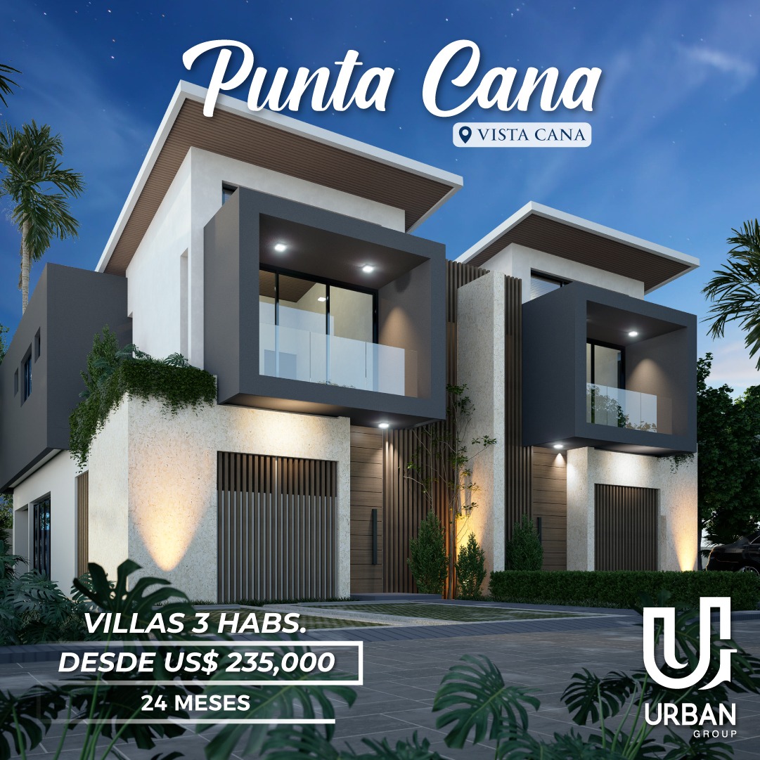 casas vacacionales y villas - Villas en Vistacana Punta Cana con Linea Blanca 1