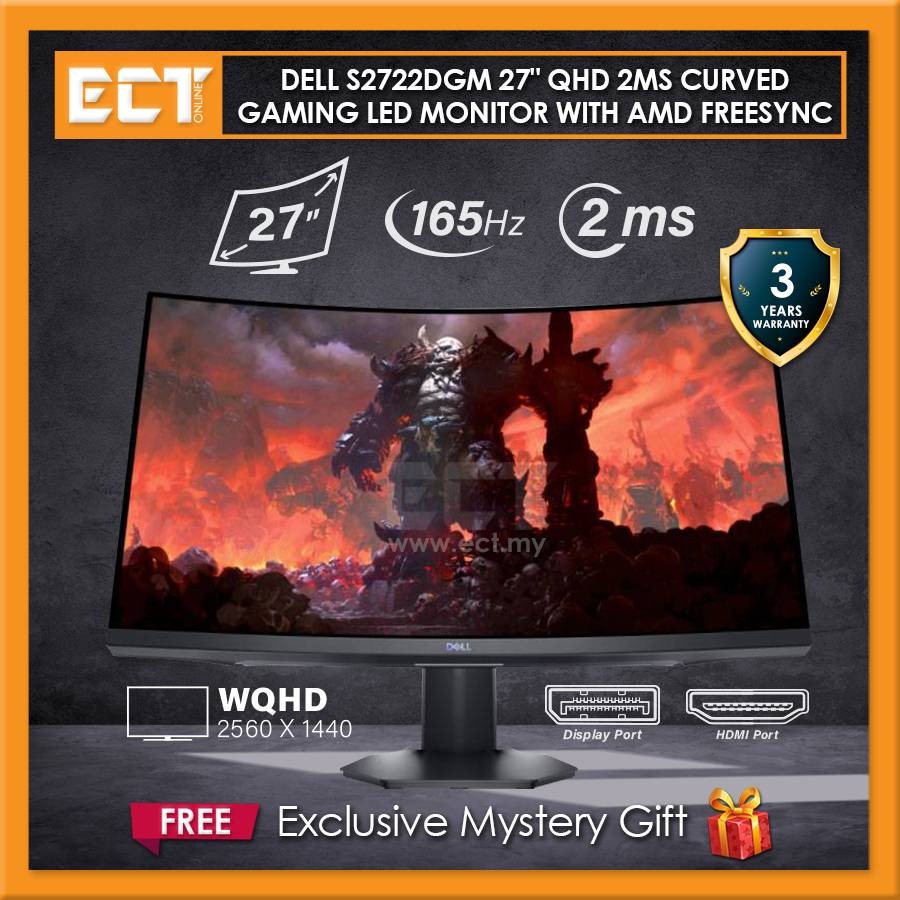 computadoras y laptops - OFERTA MONITOR DELL CURVED GAMING S2722DGM / QHD 2560X1440 3