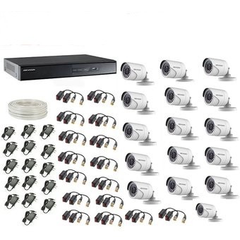 camaras y audio - KIT de 16 Cámaras de seguridad + DVR + Cables + Mouse CCTV
 1