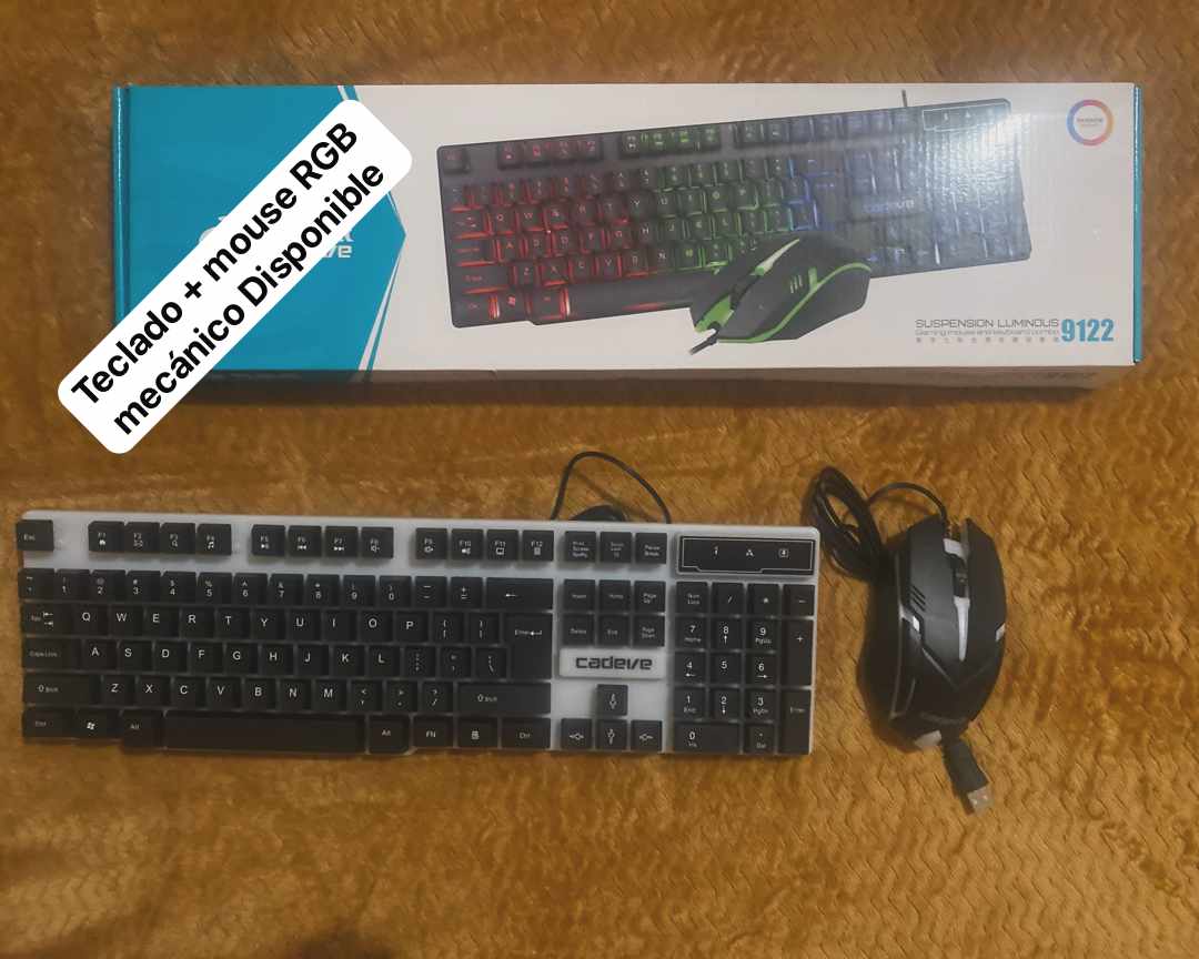 computadoras y laptops - Teclado gamer RGB Mecánico 