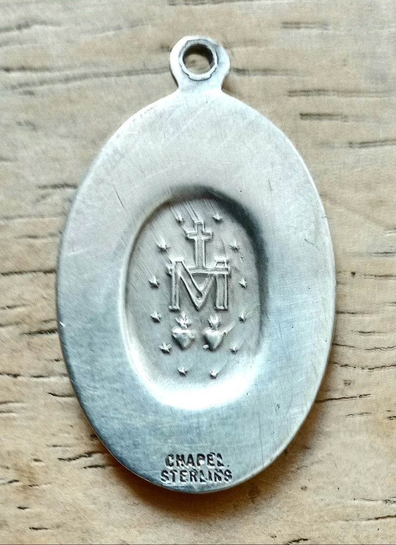 joyas, relojes y accesorios - Antigua medalla Virgen María en plata de Chapel 1