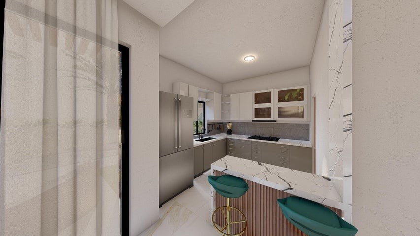 casas - Proyecto en venta Punta Cana #24-710 tres Hab. jardin, terraza, balcón, piscina
 3