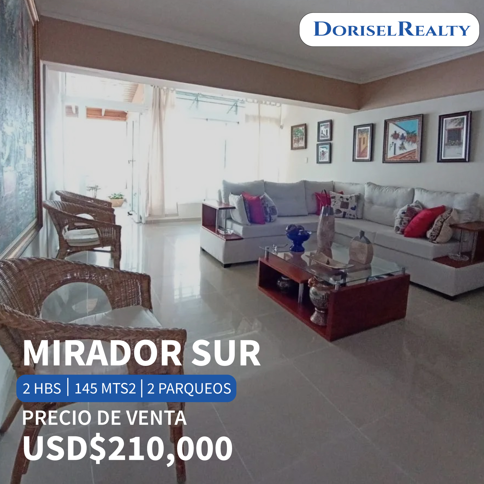 apartamentos - VENTA DE APARTAMENTO UBICADO EN MIRADOR SUR