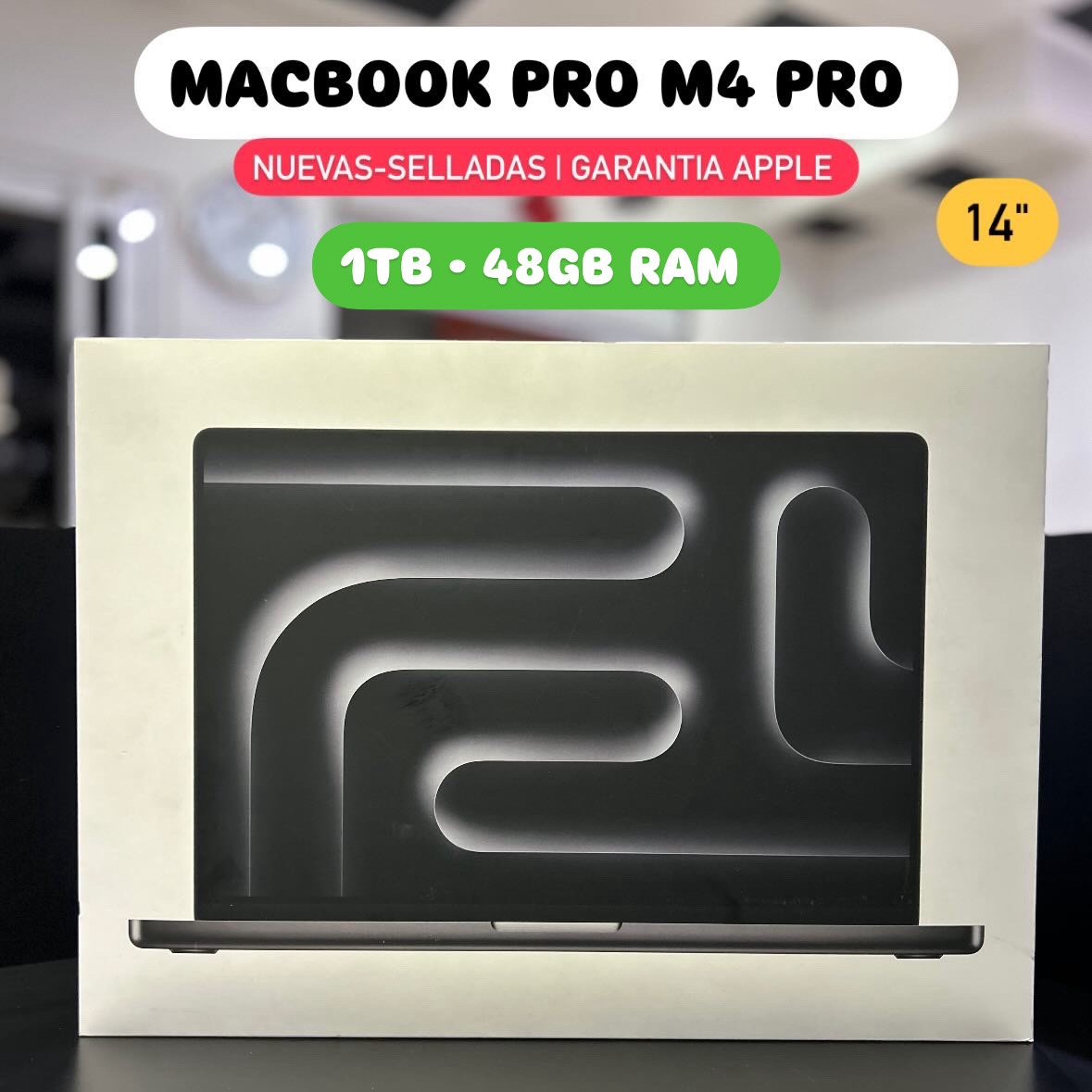 computadoras y laptops - MACBOOK PRO M4 PRO 14" 1TB 48GB RAM SELLADA OFERTA ‼️🔥