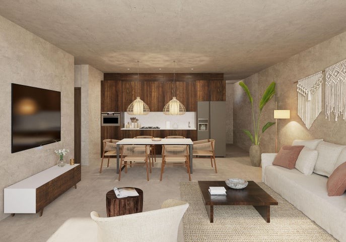 apartamentos - Proyecto en venta Punta Cana #23-1166 un dormitorio, parqueo cubierto, piscina.
 2