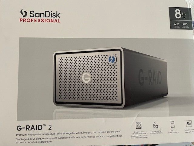 computadoras y laptops - Disco externo SanDisk Professional G-RAID 2 8TB