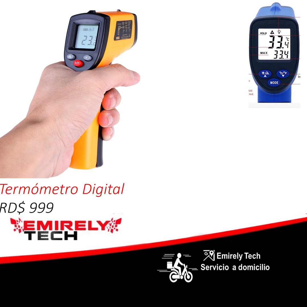 otros electronicos - Termometro digital laser infrarrojo Pantalla LCD Portatil