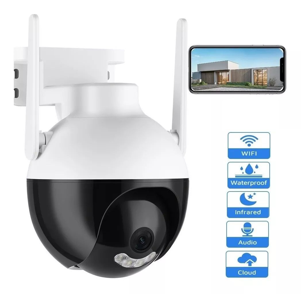 camaras y audio - Camara de Seguridad PTZ Wifi 1080P, Vision Nocturna Full Color