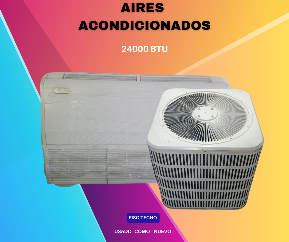 aires acondicionados y abanicos - 🔴Aire Acondicionado 24000 BTU Piso techo Conven. 