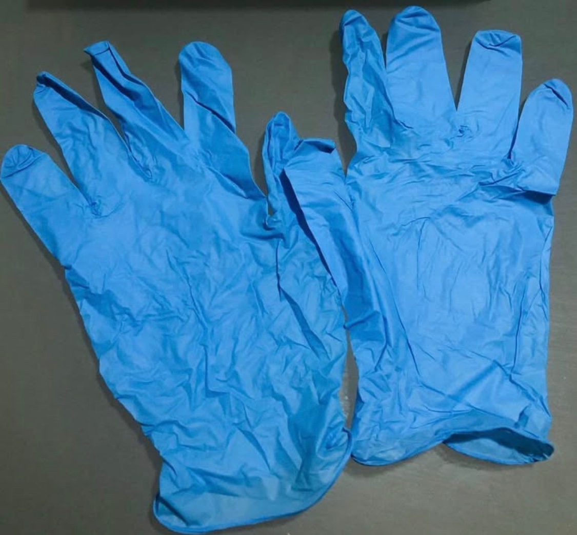 cocina - Guantes de nitrilo azul size L