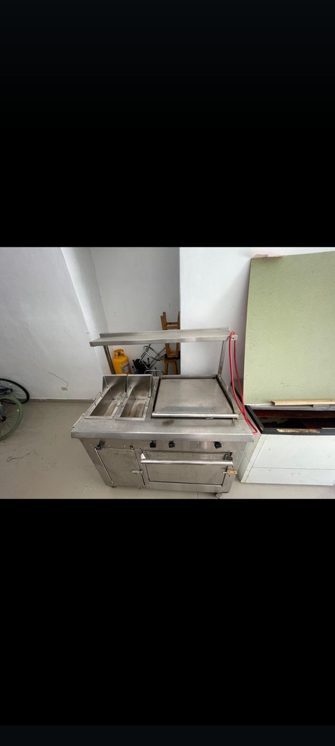 equipos profesionales - Parrilla Freidora en acero inoxidable 