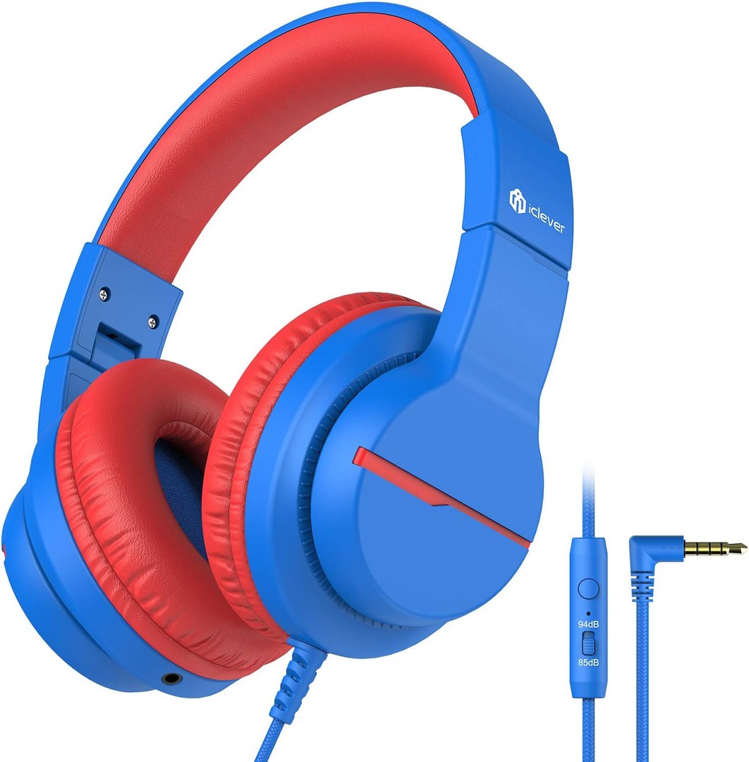 camaras y audio - iClever Auriculares para niños, volumen seguro 85/94 dB, sonido estéreo con mic