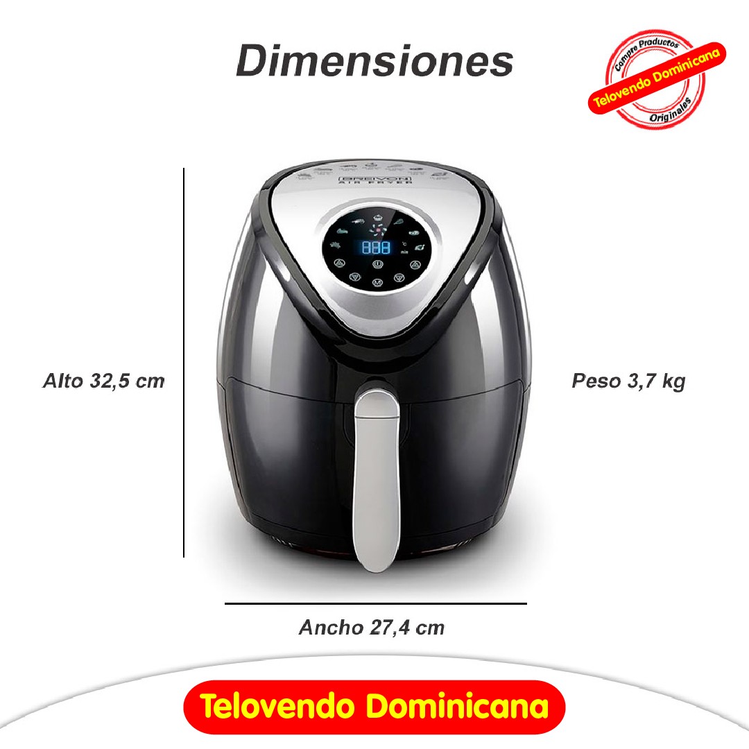 electrodomesticos - FREIDORA DE AIRE CON PANEL DIGITAL MULTIFUNCIONES PARA COCINAR SALUDABLE 7