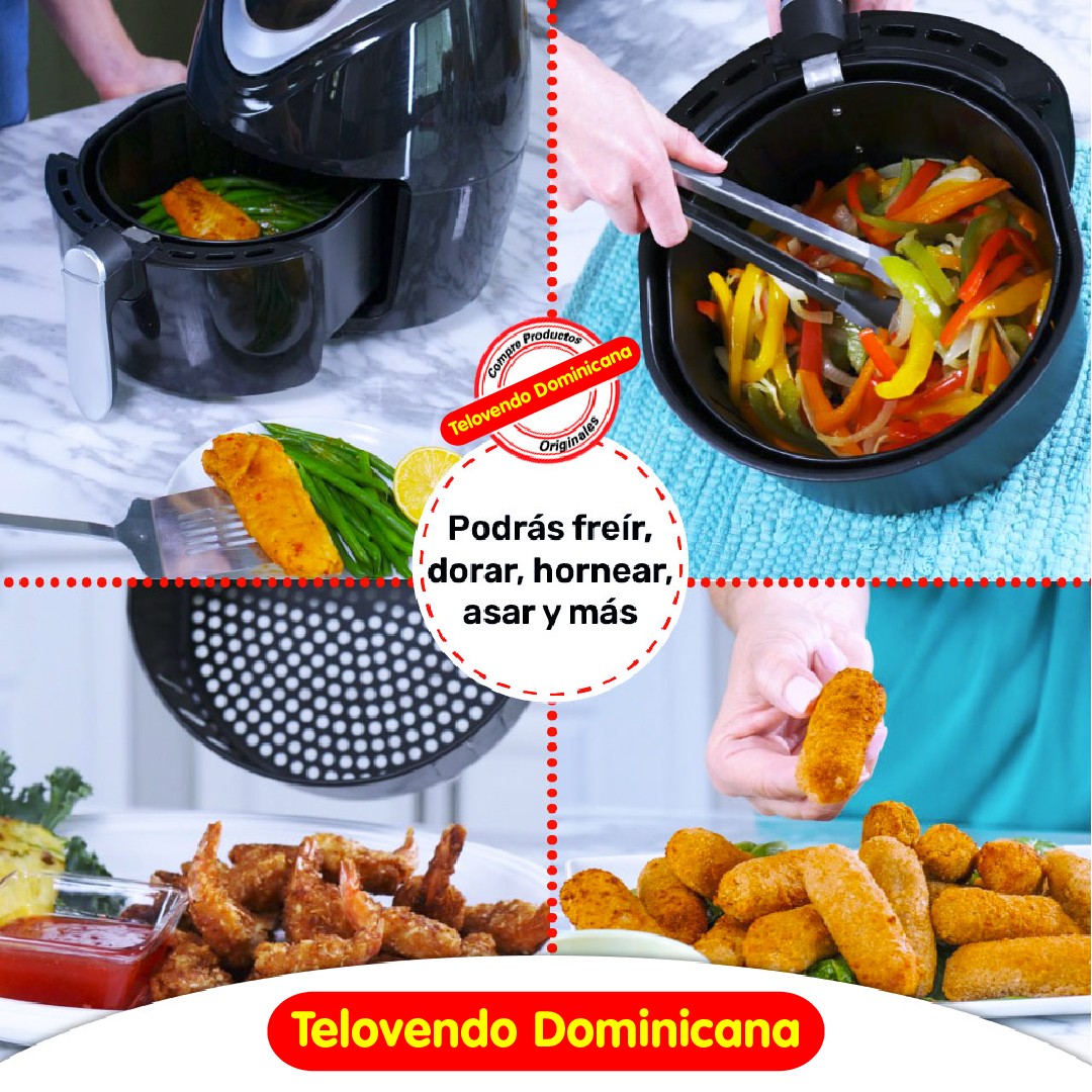 electrodomesticos - FREIDORA DE AIRE CON PANEL DIGITAL MULTIFUNCIONES PARA COCINAR SALUDABLE 4