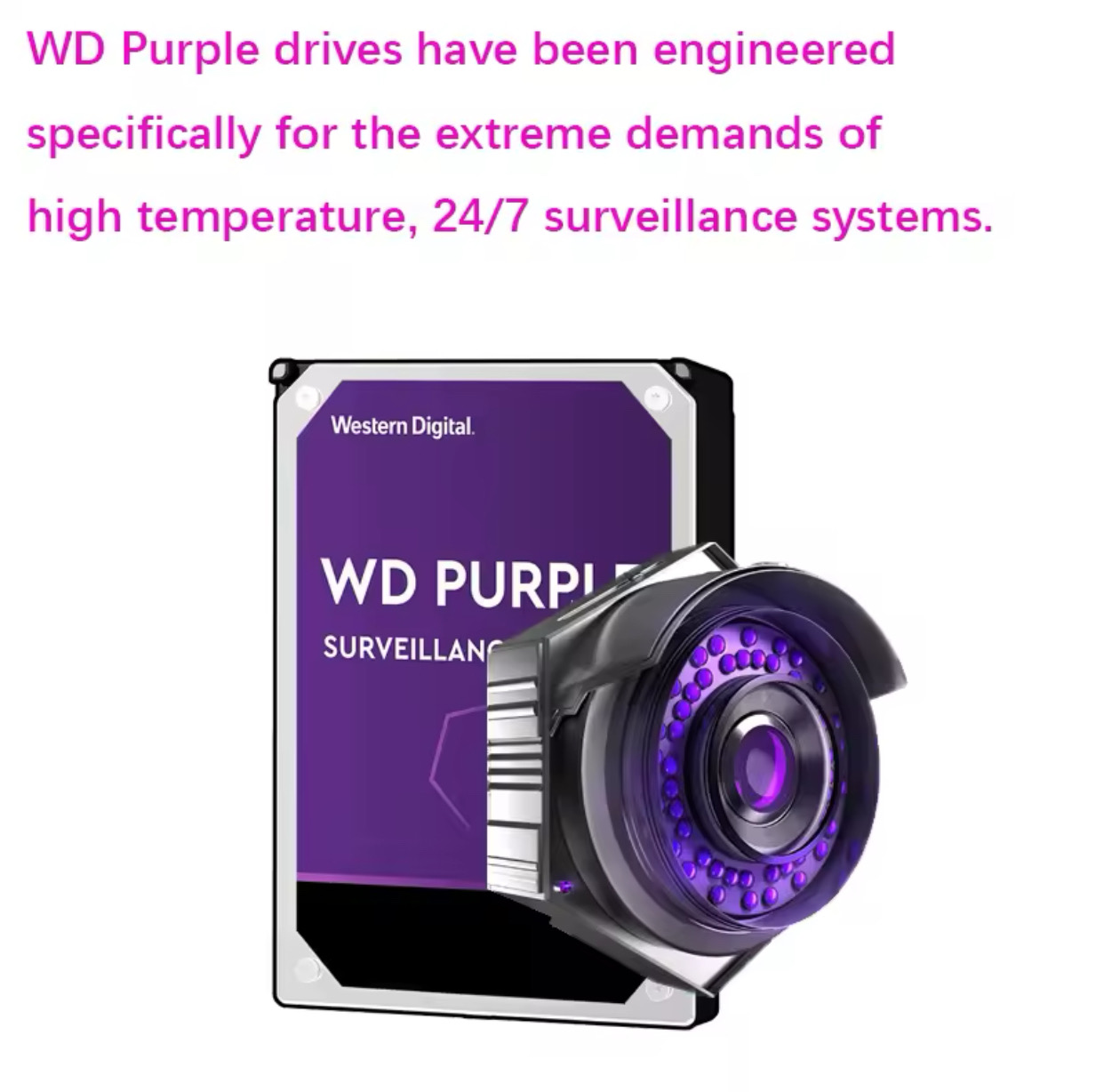 otros electronicos - duro interno de vigilancia WD Purple 3,5 "64M caché SATA III 6 Gb/s