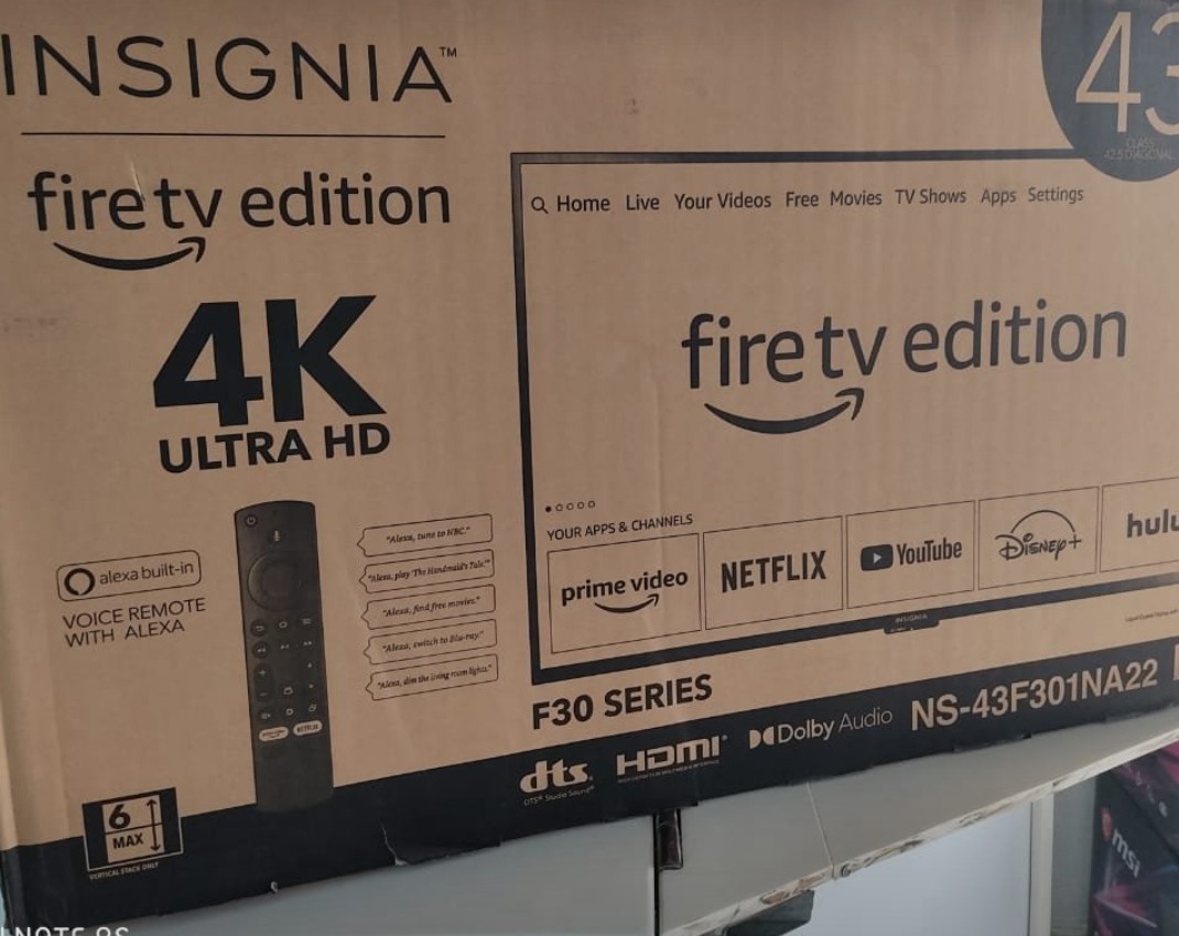 tv - Insignia Fire Tv 43" 4K programanada por un año