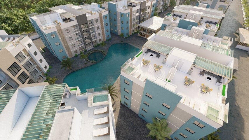 apartamentos - Proyecto en venta Punta Cana #24-1465 un dormitorio, 1.5 baños, piscina, balcón. 5