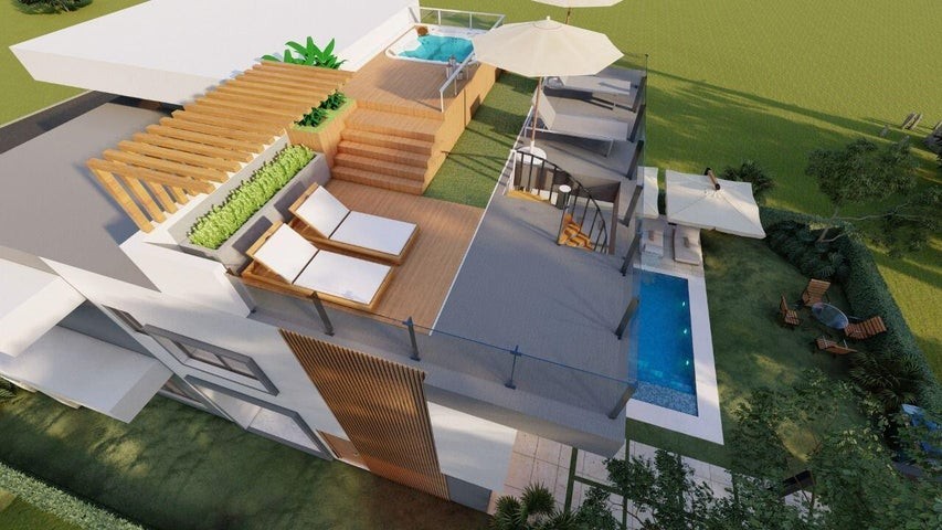 casas - Proyecto en venta Punta Cana #24-1256 tres Hab. 3.5 baños, amplio jardín.

 7